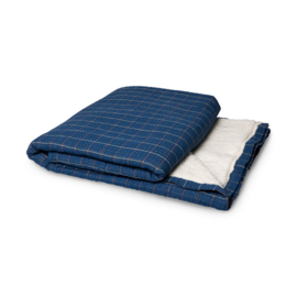 HKliving plaid sherpa - blauw