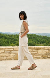 YAYA top mouwloos - beige/bruin