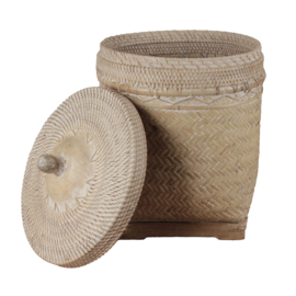 Mand met deksel - naturel