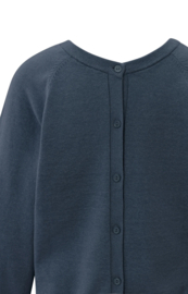 YAYA trui knoopdetail - grijs/blauw