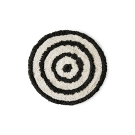 HKliving badmat d80 - zwart/wit