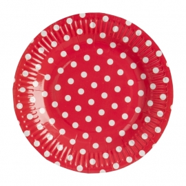 Borden, polka rood