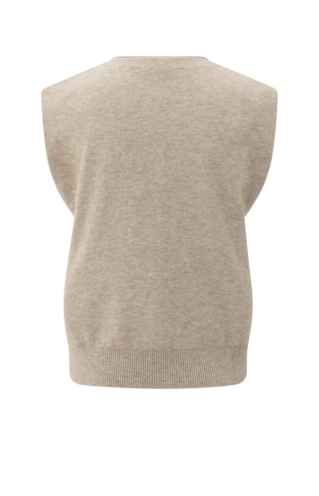 YAYA gilet gebreid - zand