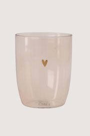 Zusss drinkglas hartje - roze