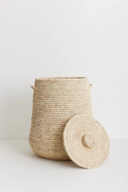Mand met deksel xl - naturel