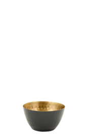 MrsBloom waxinehouder metaal s - zwart/goud