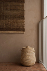 Mand met deksel l - naturel