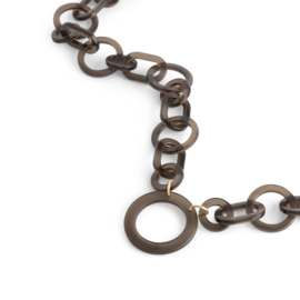 Looplabb leesbril ketting - crystal black