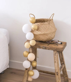 Cotton Ball Lights premium - touch of gold