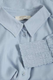 Cream blouse nola - lichtblauw