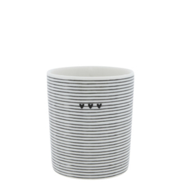 Bastion Collections beker stripes - zwart