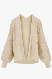 Zusss vest met lurex - creme