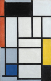 Mondriaan, Compositie met rood, zwart, geel, blauw en grijs