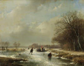 Schelfhout, Winterlandschap met schaatsers