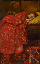 Breitner, Meisje in rode kimono (Geesje Kwak)
