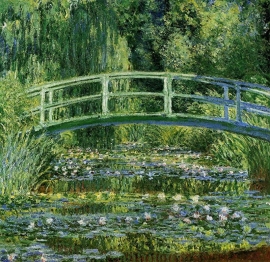 Monet, Waterlelievijver met Japanse brug