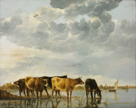 Cuyp, Koeien aan een rivier