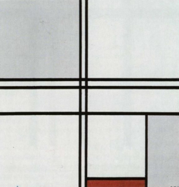 Mondriaan, Compositie met rood en grijs