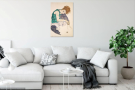 Schiele, Zittende vrouw met opgetrokken knie