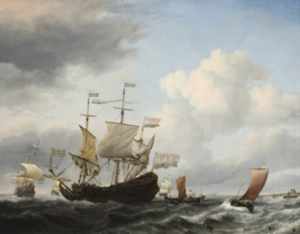 Van de Velde, Een Hollands vlaggenschip dat voor anker gaat