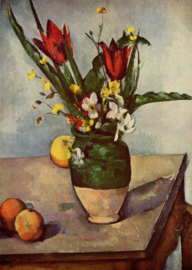 Cézanne, Stilleven met tulpen en appels