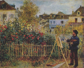 Renoir, Monet schilderend in zijn tuin