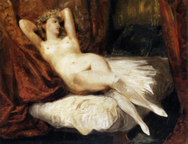 Delacroix, Vrouwelijk naakt liggend op een divan