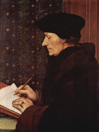 Holbein, Schrijvende Erasmus