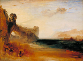 Turner, Rotsachtige baai met figuren