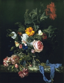 Van Aelst, Bloemstilleven met een horloge