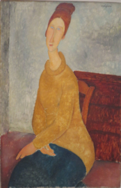 Modigliani, Jeanne Hebuterne in gele trui