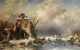 Leickert, Hollands winterlandschap