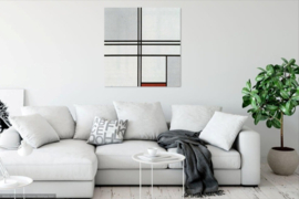 Mondriaan, Compositie met rood en grijs