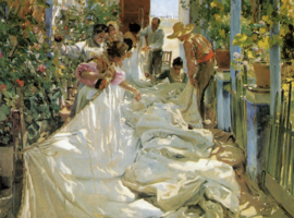 Sorolla, Het zeil repareren