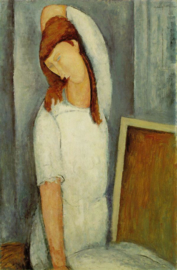 Modigliani, Jeanne Hebuterne zittend