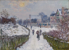 Monet, Boulevard Saint-Denis in de winter