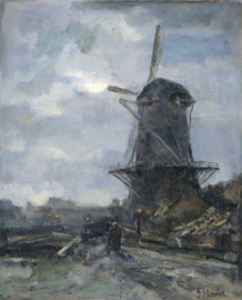 J. Maris, Molen bij maanlicht