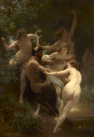 Bouguereau, Nimfen en een sater