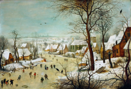 Bruegel, Winterlandschap met schaatsers en vogelval