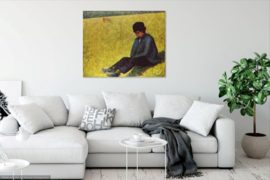 Seurat, Zittende jongen in een weiland