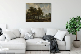 Hobbema, Landschap met boerenhoeven