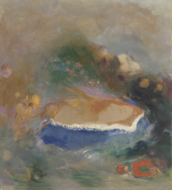 Redon, Ophelia met een blauwe kap in het water