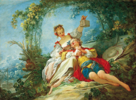 Fragonard, Gelukkige geliefden