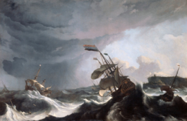 Bakhuizen, Oorlogsschepen tijdens een storm
