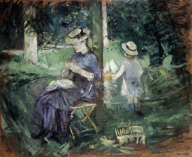 Morisot, Vrouw en kind in de tuin