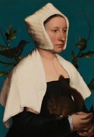 Holbein, Dame met een eekhoorn en spreeuw