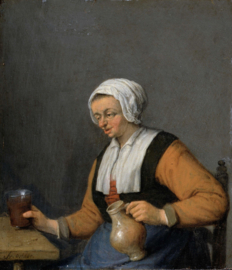 Van Ostade, Vrouw met een bierkan