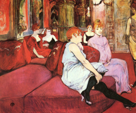 Toulouse-Lautrec, Salon in de Rue des Moulins