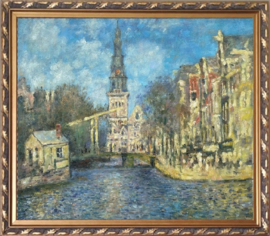 Monet, De Zuiderkerk in Amsterdam, ingelijst