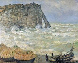 Monet, Stormachtige zee bij Etretat